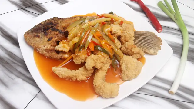 ikan nila goreng asam manis pedas