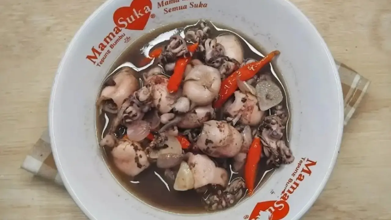 Resep cumi hitam masak asam. (dok. Cookpad  @nyanyah99)