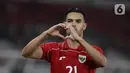 Tercatat enam kali pemain depan Timnas Indonesia U-23, Jens Raven berhasil merobek jala gawang Brunei Darussalam yang dikawal Muhd Khairul Hisyam bin Hj Norihwan. (Liputan6.com/Helmi Fithriansyah)