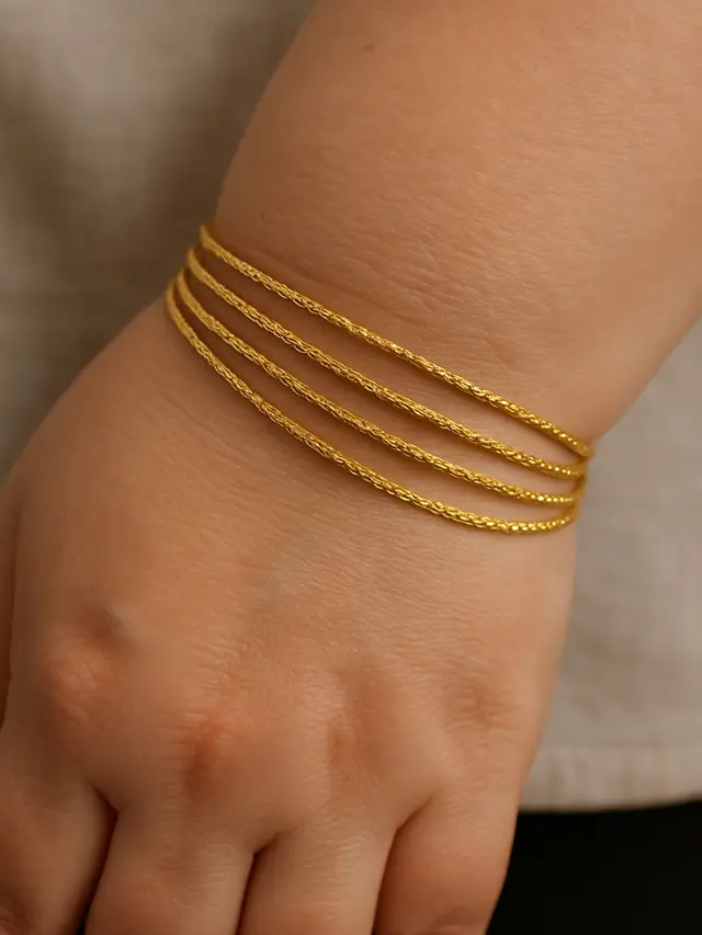 Model gelang emas untuk tangan gemuk (Foto: ChatGPT)