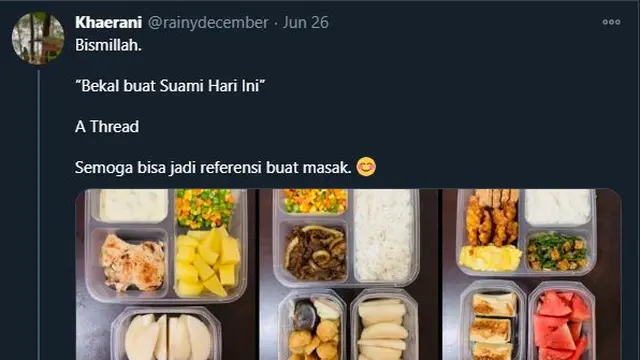 Unggahan Twitter @rainydecember
