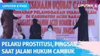 Kejaksaan Negeri Aceh Barat gelar Uqubuat atau eksekusi hukuman cambuk. Seorang wanita terpidana kasus prostitusi pingsan saat menerima cambukan ke-18 dari algojo. Sebanyak 82 cambukan akan menyusul setelah Ia pulih.