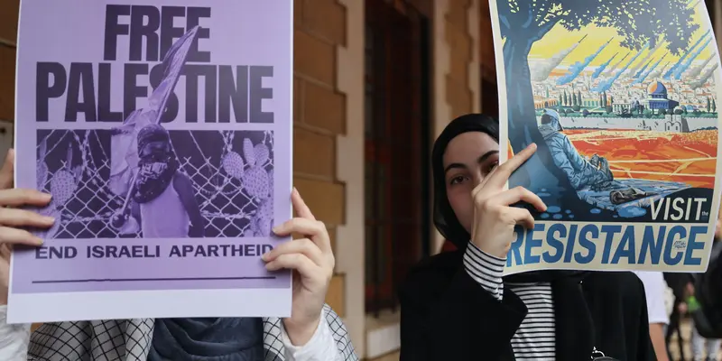 Makin Meluas, Mahasiswa Pro-Palestina Berunjuk Rasa di Kampus American University of Beirut