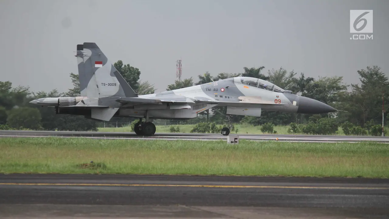 Panglima dan Kapolri Saat Naik Sukhoi