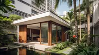 7 Desain Rumah Islami Asri dan Tenang di Tengah Perkotaan, Taman Dalam hingga Gaya Townhouse Urban