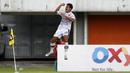 Selebrasi pemain Bali United, Rizky Ahmad Sanjaya Pellu usai menjebol gawang Persiraja Banda Aceh, dalam pertandingan Babak Penyisihan Grup D Piala Menpora 2021 di Stadion Maguwoharjo, Sleman. Senin (29/3/2021). (Bola.com/Ikhwan Yanuar)