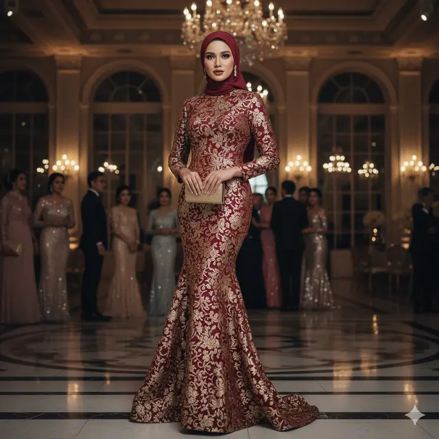 7 Model Dress Brokat Panjang, Anggun dan Elegan untuk Berbagai Acara di 2025