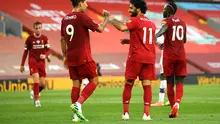 Pemain Liverpool merayakan gol Mohamed Salah ke gawang Crystal Palace. (Dok. Twitter/LFC)