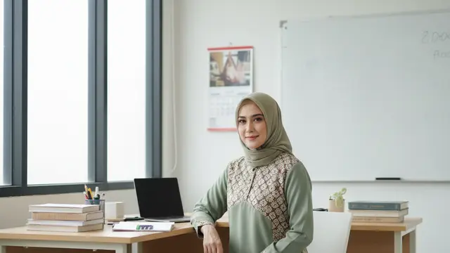 Model Gamis Batik Profesional untuk Guru