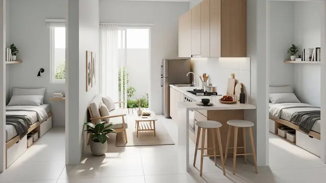 Desain Rumah Petak Tipe 21 tapi Tetap Terasa Lega dan Privat