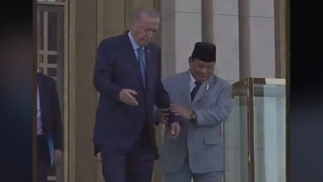 Gestur Presiden Turki Erdogan Waktu Prabowo Mau Pamitan Pulang Jadi Sorotan: Kayak Tak Mau Pisah