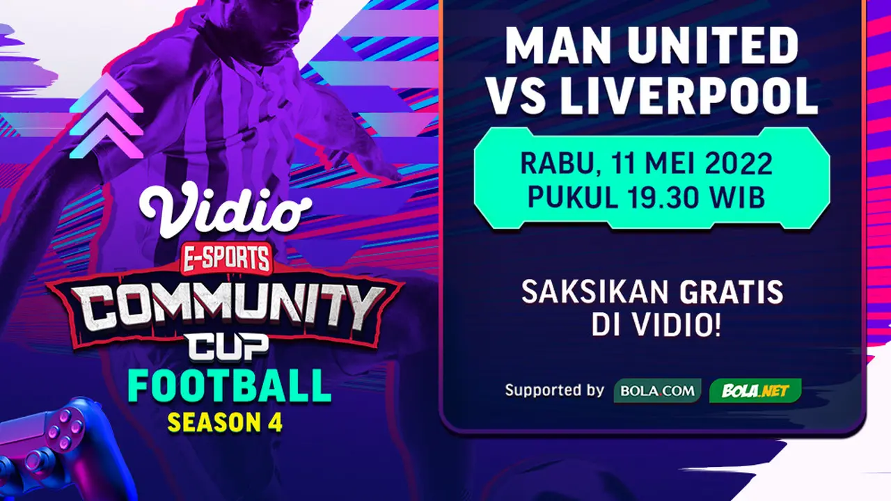 Malam Ini, Live Streaming Vidio Community Cup Football Season 4 : Liverpool Vs Manchester United