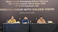 PT Archi Indonesia Tbk (ARCI) menyelenggarakan Rapat Umum Pemegang Saham Tahunan (RUPST) pada Kamis 6 Juni 2024. (Foto: Liputan6.com/Pipit I.R)