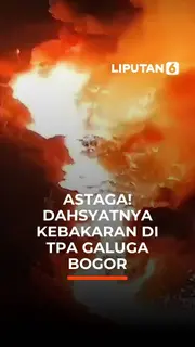 Astaga! Dahsyatnya Kebakaran di TPA Galuga Bogor