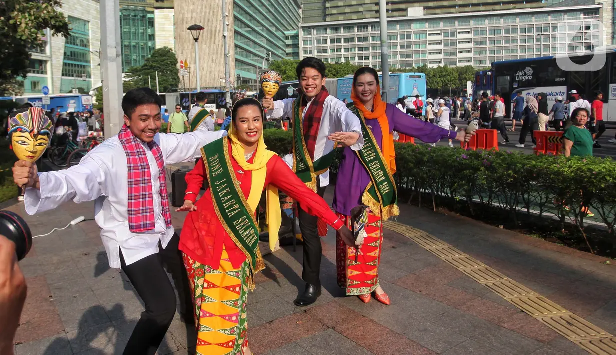 Gelaran pemilihan Abang None Jakarta juga untuk mendukung pengembangan sektor pariwisata dan ekonomi kreatif. (Liputan6.com/Angga Yuniar)