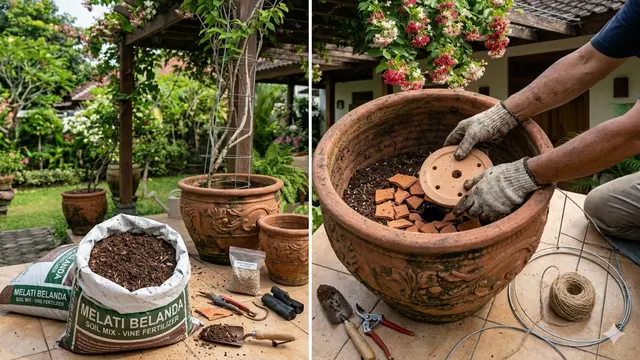 Cara Menanam Melati Belanda di Pot untuk Kanopi Rumah agar Subur. Gemini