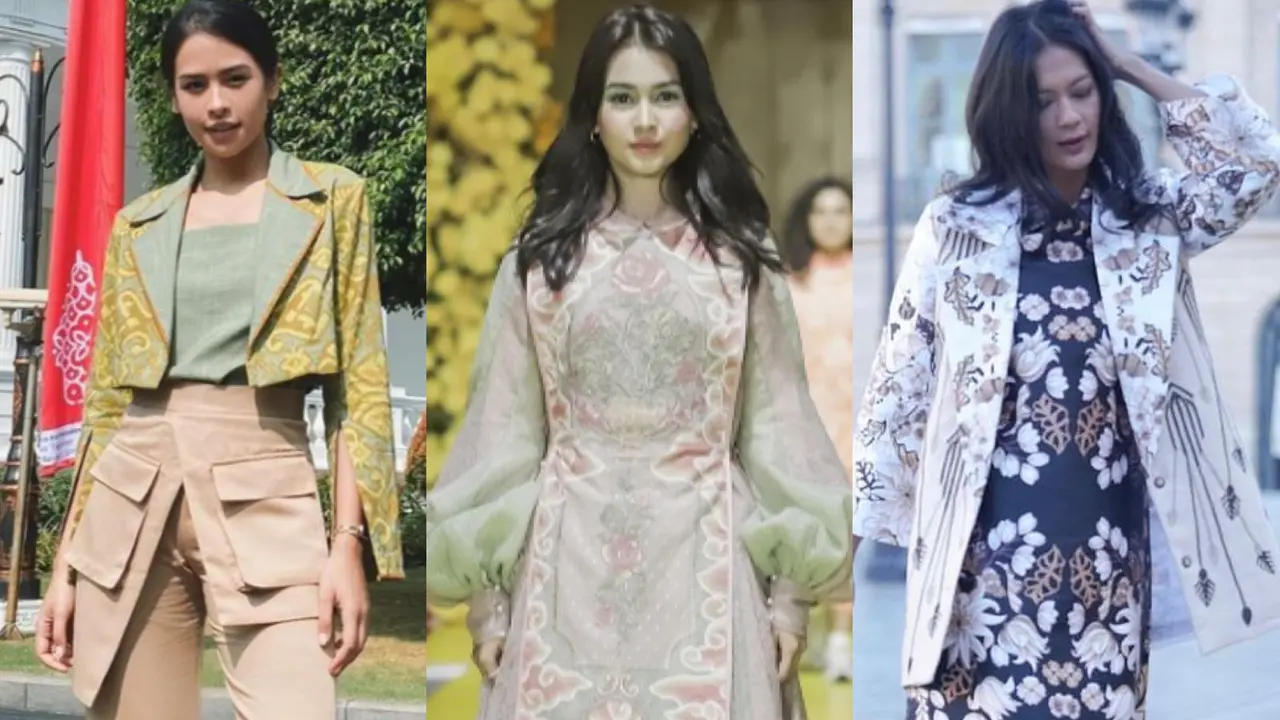 10 Ide Model Baju Batik Wanita Trendi dari Maudy Ayunda hingga Paula Verhoeven