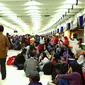 Calon penumpang Lion Air di Terminal 1 Bandara Soetta, Senin (1/8/2016). (Rahmat)