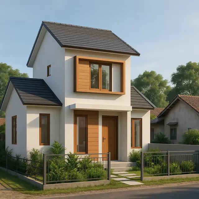 7 Gambar Rumah Sederhana Ukuran 6x9 di Kampung 2 Lantai, Estetik Bikin