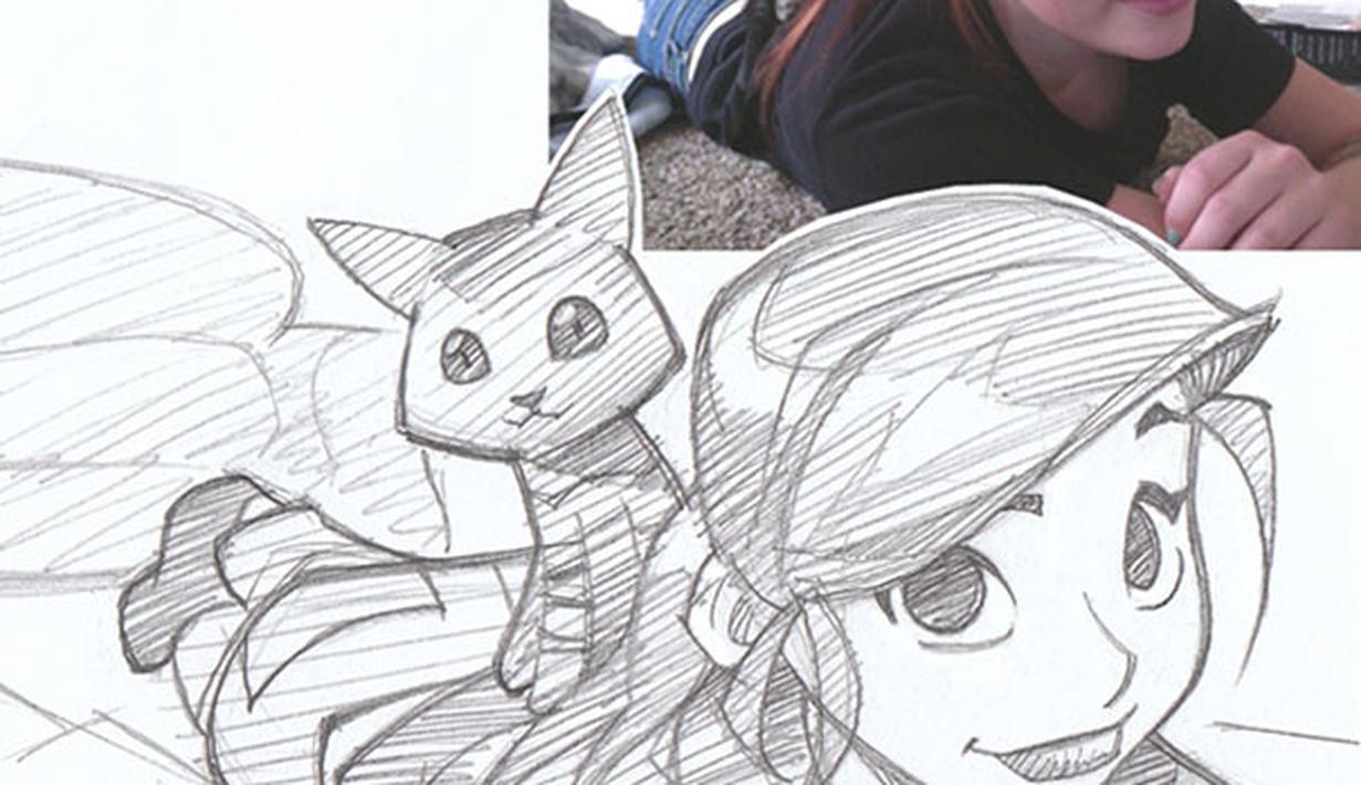 Paling Inspiratif Gambar Sketsa Wanita Cantik Berhijab ...