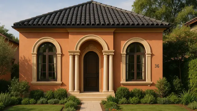 Model Rumah Type 36 Gaya Mediterania 1 Lantai