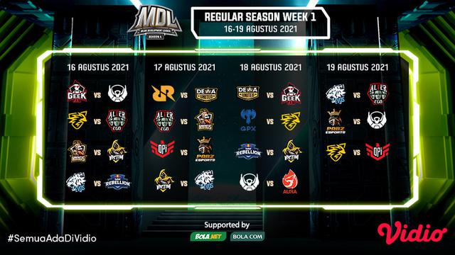 Jadwal Lengkap dan Live Streaming MDL Season 4 Pekan Kedua di Vidio, 16-19 Agustus 2021