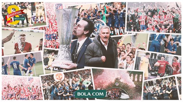 Ilustrasi - Kolase Foto Selebrasi Tim-Tim yang Juara Liga Europa