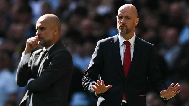 Erik ten Hag dan Pep Guardiola - Manchester City Vs Manchester United di final Piala FA 2023/2024