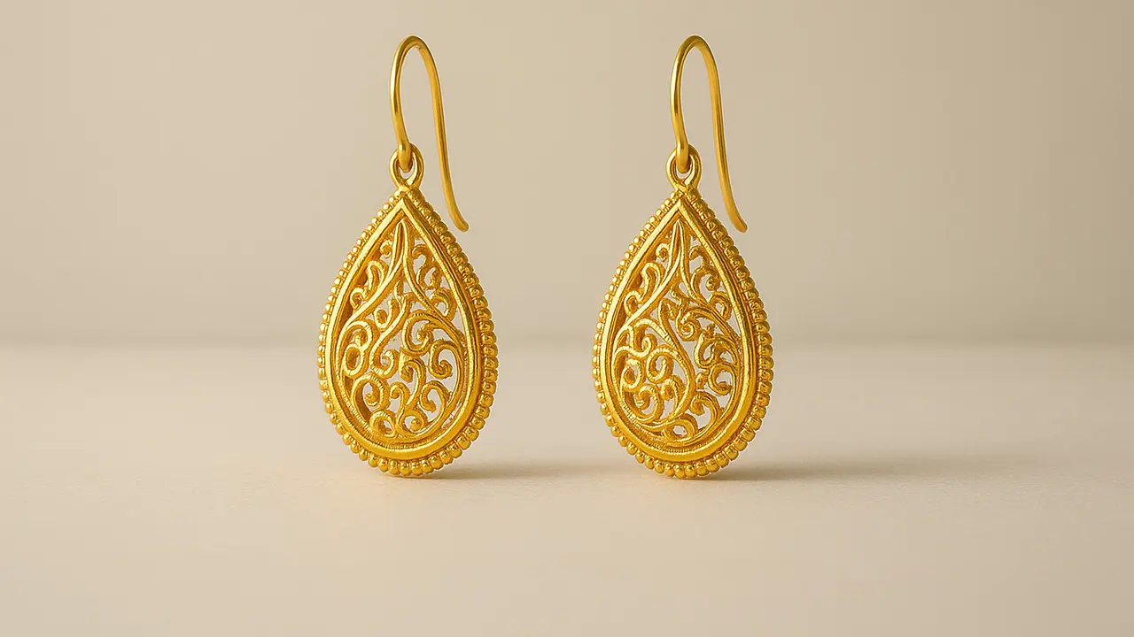 Model Anting Emas Dubai untuk Dipakai Sehari-Hari/ Ilustrasi gambar oleh AI