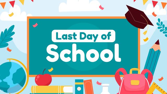 Ilustrasi lulus sekolah, hari terakhir di sekolah, kelulusan