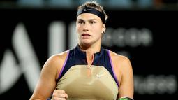 1. Aryna Sabalenka (Belarusia) - Petenis cantik ini berada di posisi ketujuh. Atlet dari Belarusia ini mengumpulkan poin sebanyak 4580. (Photo by Brandon MALONE / AFP)
