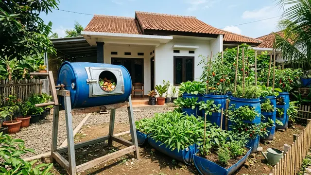 Ide Pekarangan Produktif dari Drum Bekas