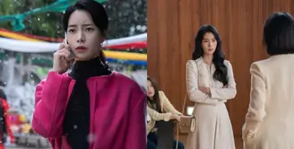 Dalam salah satu scene The Glory, Lim Ji Yeon tampil berkelas dalam balutan crop blazer dan asymmetric skirt serba putih. [Foto: IG/limjjy2].