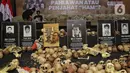 Diskusi juga diwarnai dengan pemasangan instalasi seni bertajuk 'Refleksi Reformasi 1998'. (Liputan6.com/Angga Yuniar)