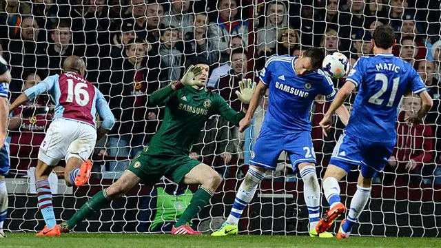 Highlight pertandingan Liga Inggris antara Aston Villa melawan Chelsea di Villa Park (Birmingham).