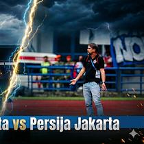 Cover duel pelatih PSIM Yogyakarta versus Persija Jakarta. (Bola.com/Gemini)