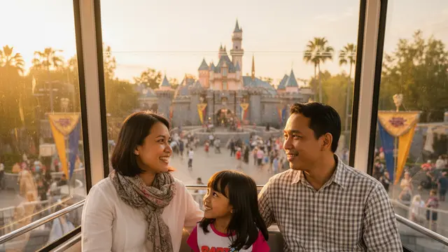 Prompt AI Foto Keluarga Liburan di Disneyland