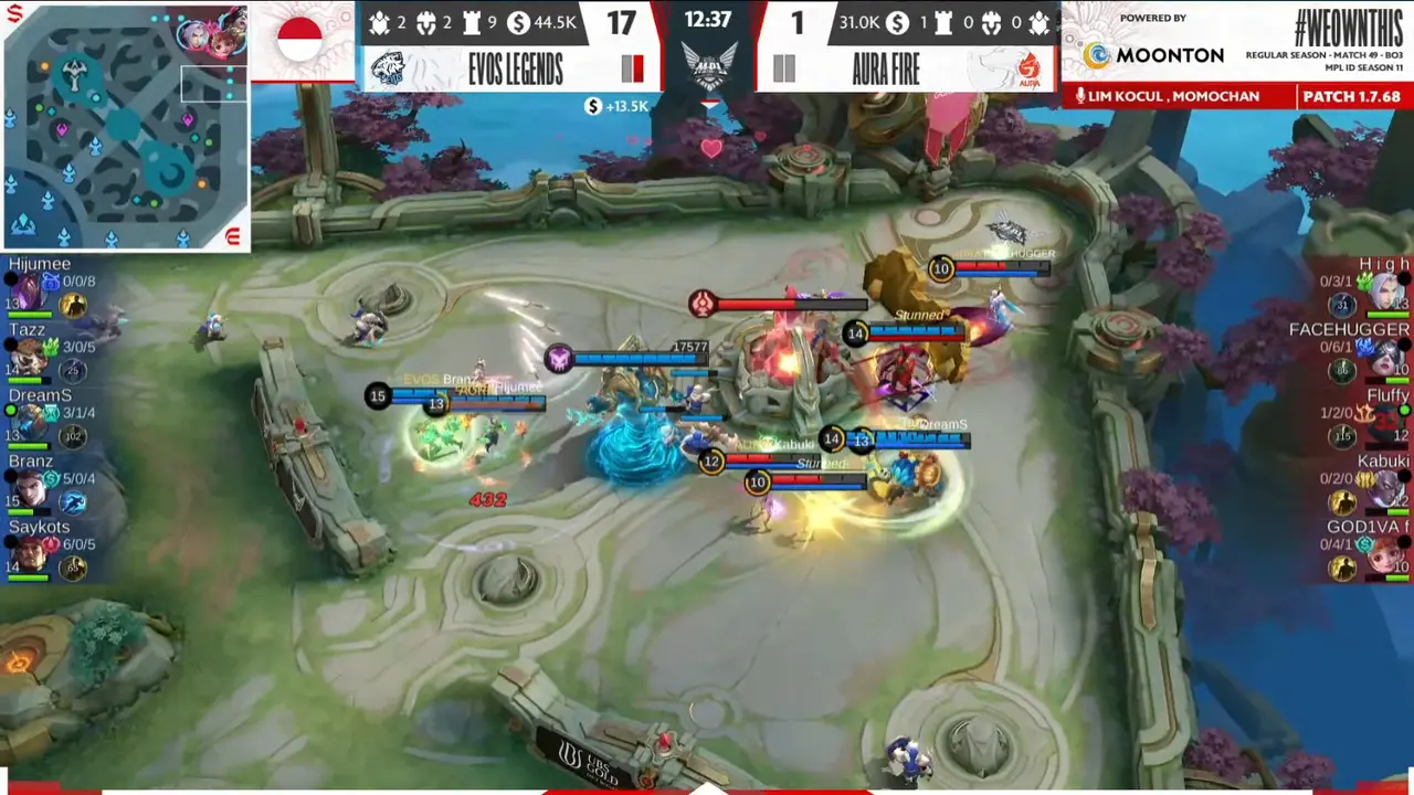 Hasil MPL ID S11 Jumat 24 Maret: Evos Legends Lumatkan Aura Fire dengan Skor 2-0
