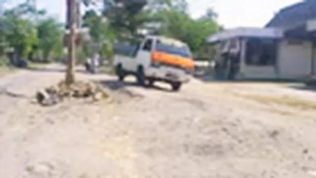 Jalan Akses Pasar Hewan Ngawi Rusak
