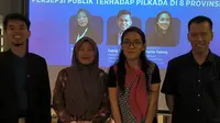 Peluncuran dan diskusi Rilis Survei Persepsi Publik terhadap Pilkada di 8 Provinsi yang digelar di Jakarta, Kamis (6/6/2024). (Ist)