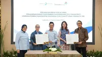 PT Bank Permata Tbk dan Lembaga Pembiayaan Ekspor Indonesia (LPEI) memperpanjang Perjanjian Kerja Sama yang dilakukan pada 6 Desember 2023 di Jakarta. Kerja sama ini mencakup Penjaminan Kredit dan Pembiayaan Bersama (Co Financing). (Dok LPEI)