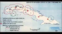 Peta Kuba yang digambar pada 1962 jelang krisis misil Kuba (CIA)