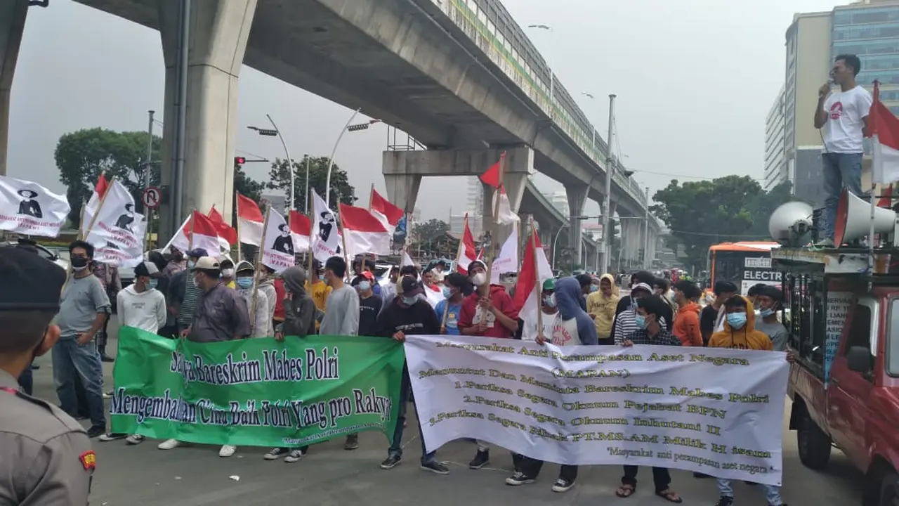 Massa dukung Kapolri berantas mafia tanah di Kotabaru, Kalsel