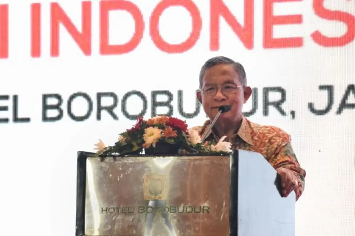 Menteri Koordinator Bidang Perekonomian, Darmin Nasution  saat Peluncuran Buku Kebijakan Vokasi Indonesia, Jakarta, Kamis (21/12/2017). (Fiki/Liputan6.com)