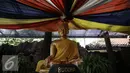Sebuah patung buddha terlihat di di Vihara Saddhapala, Jakarta, Jumat (22/4/2016). Persiapan tersebut dilakukan untuk Pindapata Gema Waisak 2560 BE pada tanggal 24 April di Kota Tua. (Liputan6.com/Faizal Fanani)