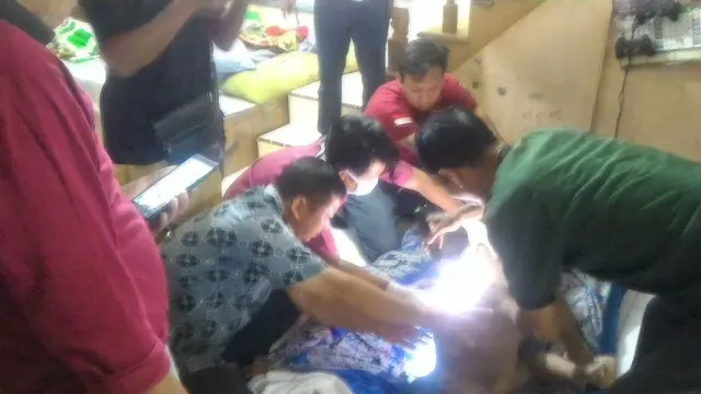Korban tenggelam di kolam. (Foto: Liputan6.com/BPBD Cilacap/Muhamad Ridlo)