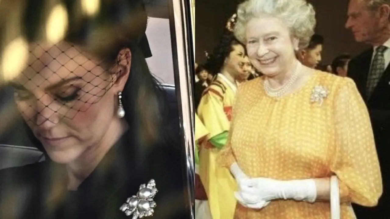 Makna bros di pakaian  Kate Middleton miliki Ratu Elizabeth II