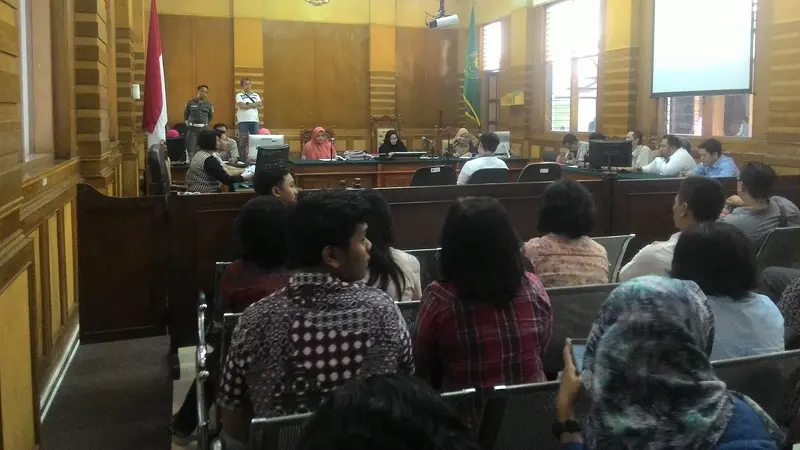 Suasana sidang vonis kasus duel gladiator di Bogor