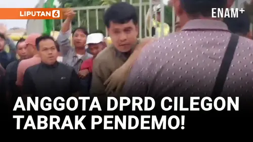 VIDEO: Viral! Anggota DPRD Cilegon Tabrak Pendemo!