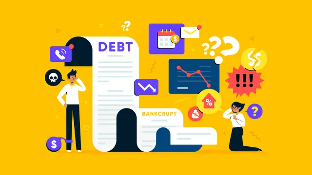 Ilustrasi utang, rentenir, debt collector